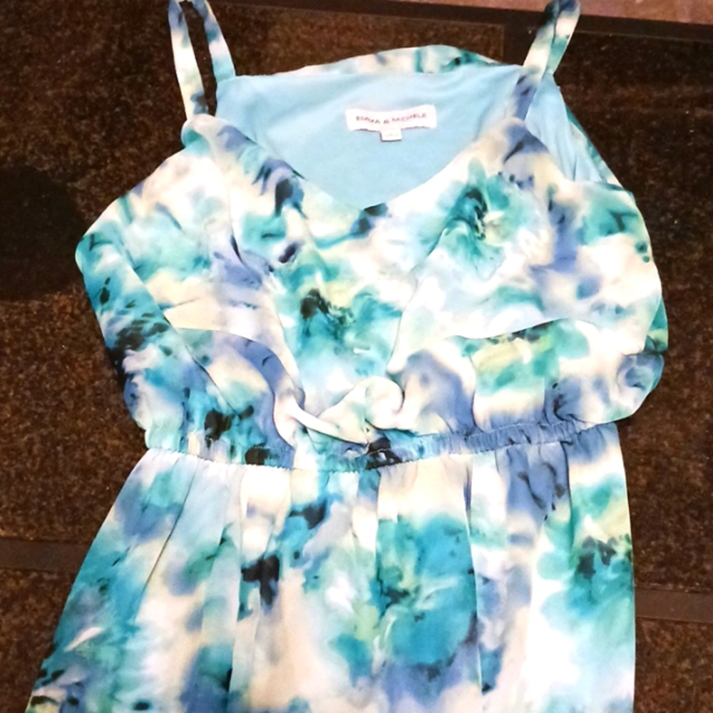 Blue flowery dress